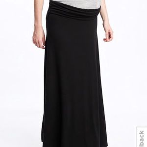Black Maternity Maxi Skirt
